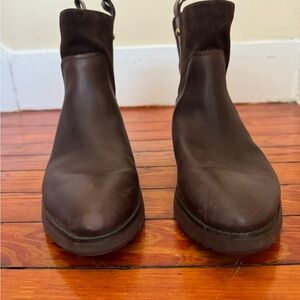 Elegant Brown Leather Ankle Boots